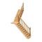 Dolls House Straight or Angled Staircase & Landing Kit Miniature DIY Wood Stairs