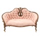 Dolls House American Pink Victorian Sofa JBM Walnut Living Room Furniture 1:12