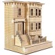 American Dolls House Park Ave. Grand Mansion Half Inch 1:24 Laser Cut Flat Pack Kit