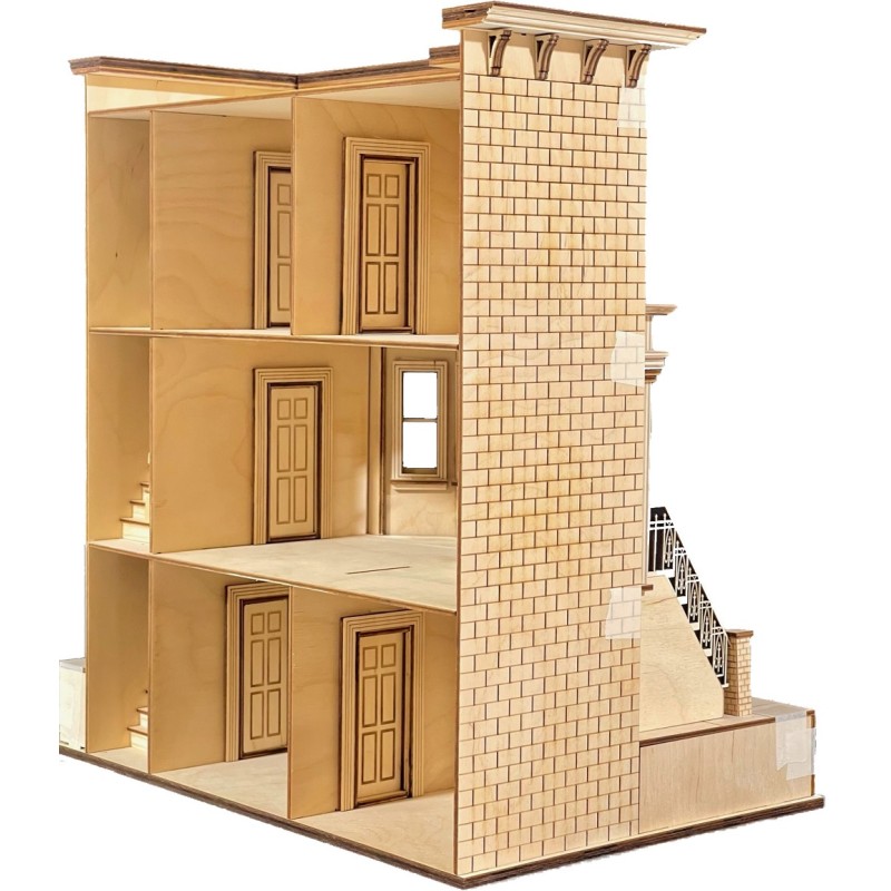 American Dolls House Park Ave. Grand Mansion Half Inch 1:24 Laser Cut Flat Pack Kit