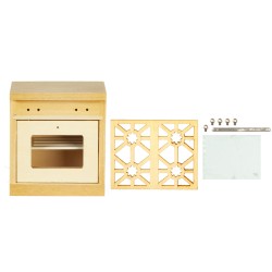 Dolls House White Cooker Stove Modern Miniature Kitchen Furniture 1:12 Scale