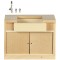 Dolls House Bare Wood Sink Unit Modern Miniature Kitchen Furniture 1:12 Scale