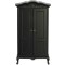 Dolls House Black Wardrobe Armoire Wooden Miniature Bedroom Furniture 1:12 Scale