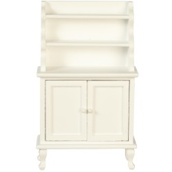 Dolls House White Hutch Dresser Modern Miniature Dining Room Furniture 1:12