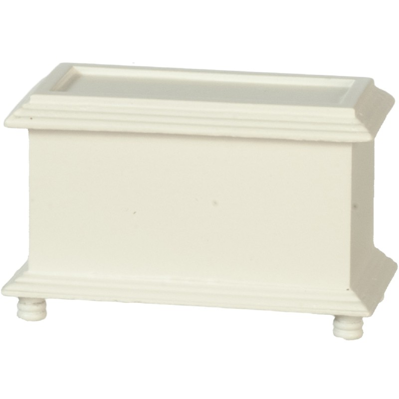 Dolls House White Blanket Wedding Chest Attic Ottoman Miniature 1:12 Furniture