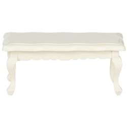 Dolls House White Scalloped Coffee Table Bare Wood Living Room Furniture 1:12