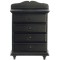 Dolls House Chest of Drawers Black Wooden Miniature Bedroom Furniture 1:12