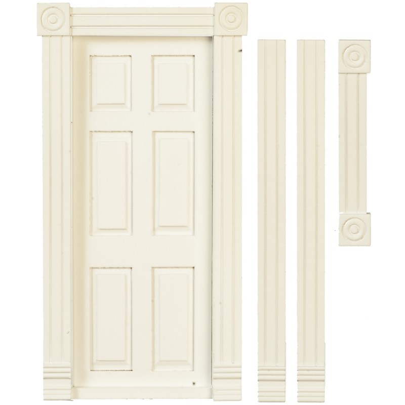 Dolls House 6 Panel Interior Door White Miniature Builders DIY Accessory 1:12