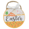 Dolls House "Happy Easter" Sign Wreath with White Bow Miniature Door Accessory