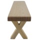 Dolls House Bench with Bare Cross Wooden Legs Miniature Modern Dining Furniture Dolls House Bench with Bare Cross Wooden Legs Miniature Modern Dining Furniture
