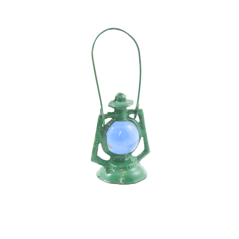 Dolls House Green Oil Lamp Railroad Signal Camping Lantern Campsite Accessory