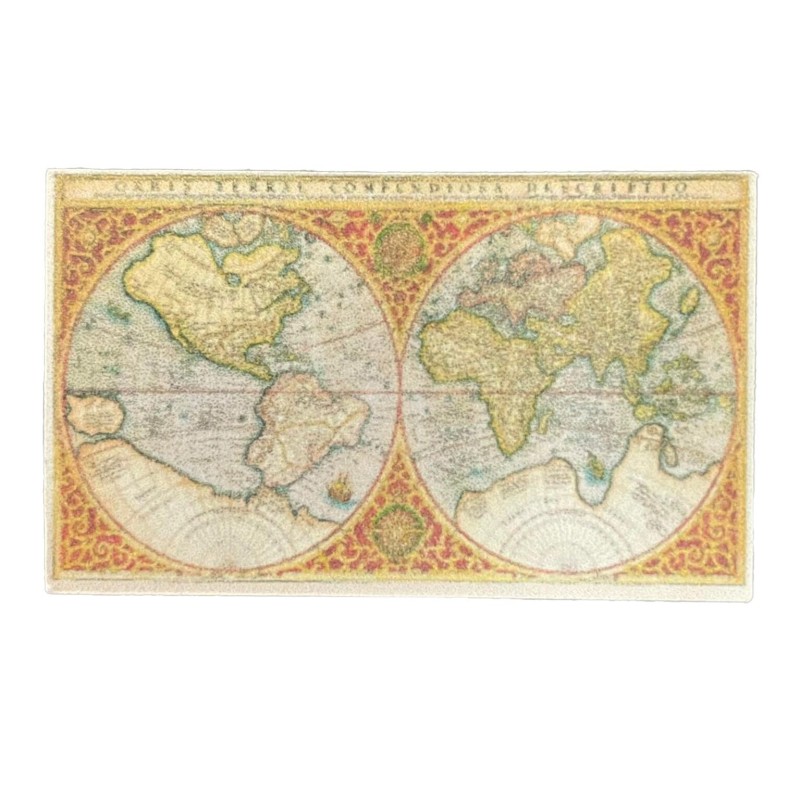 Dolls House Ancient World Map Chart Poster Miniature Study School Accessory 1:12