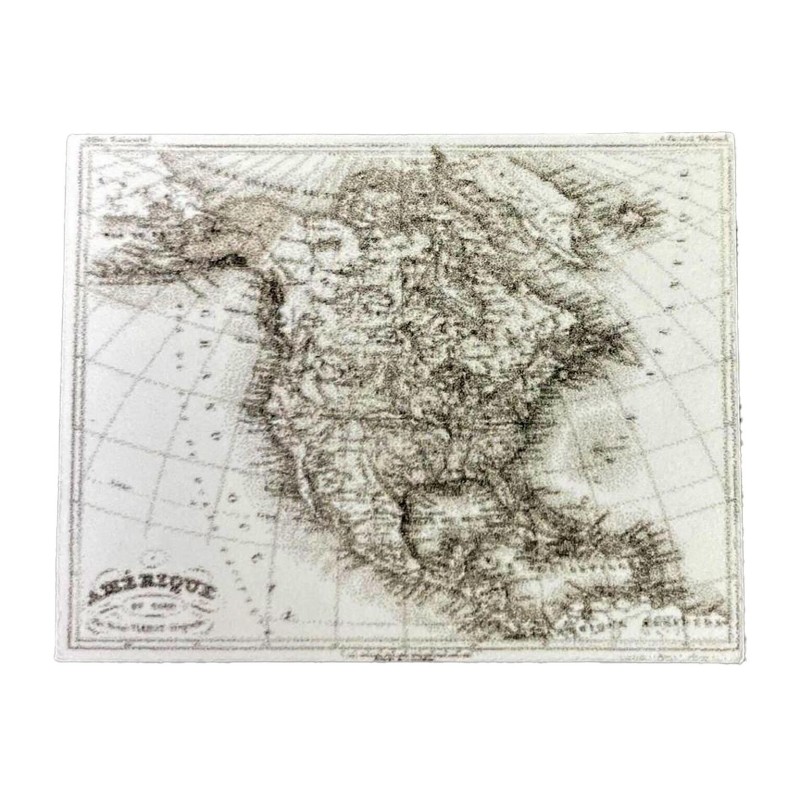 Dolls House Ancient Map of America Chart Poster Miniature Study School Accessory