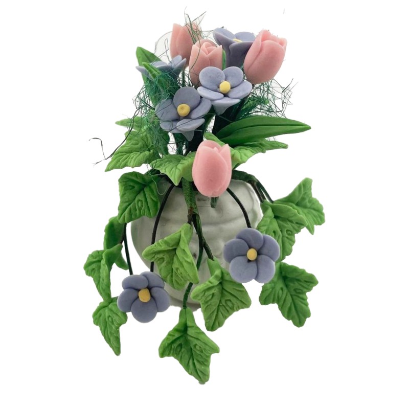 Dolls House Pink Lilac Trailing Flowers in Pot Ornament or Garden Accessory Dolls House Pink Lilac Trailing Flowers in Pot Ornament or Garden Accessory