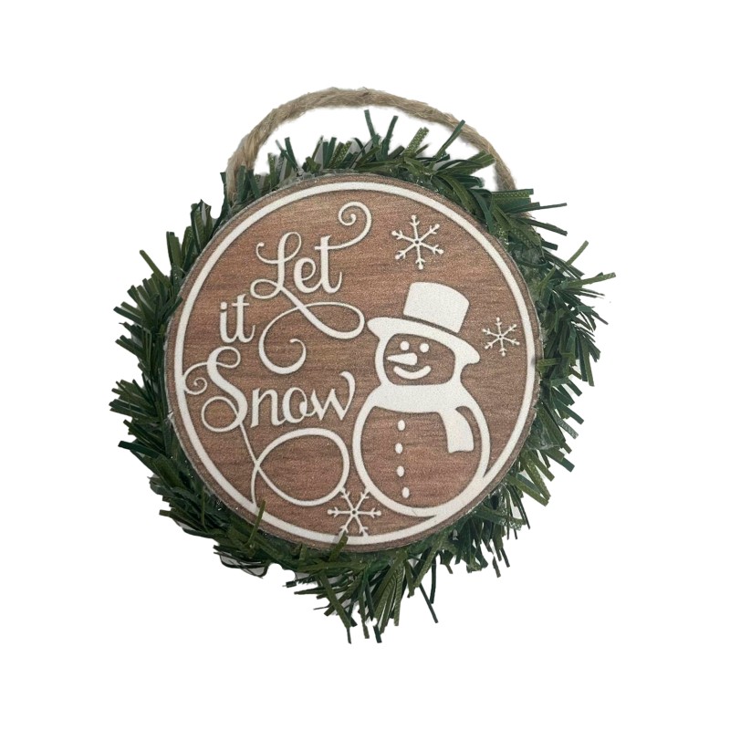 Dolls House "Let it Snow" Christmas Wreath Miniature Door Accessory 1:12 Large Dolls House "Let it Snow" Christmas Wreath Miniature Door Accessory 1:12 Large