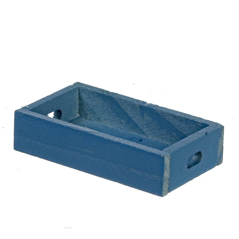 Dolls House Blue Tray Crate Box Blank Miniature Market Shop Accessory 1:12 Scale