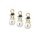 Dolls House 3 Snowman Christmas Tree Ornaments Miniature 1:12 Scale Decoration