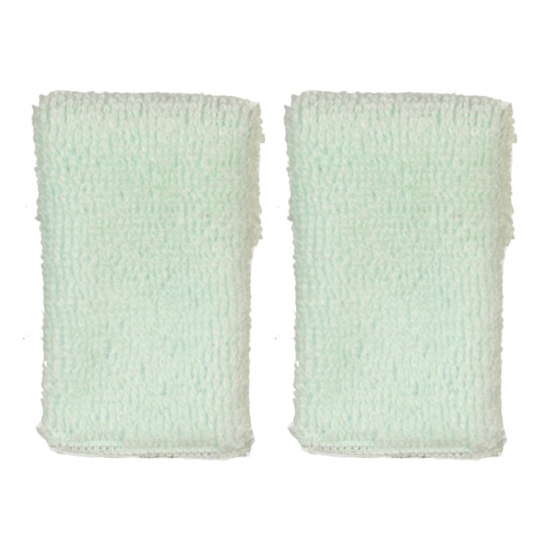 Dolls House Pair of Blue Hand Towels Miniature Bathroom Accessory 1:12 Scale