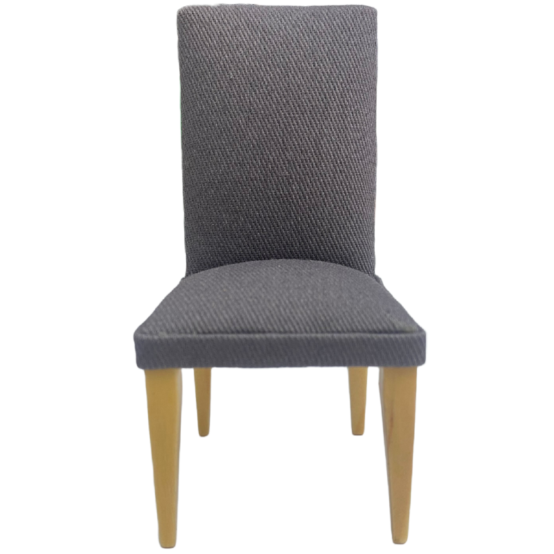 Dolls House Modern Grey Fabric Side Chair Miniature Dining Room Furniture 1:12