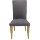 Dolls House Modern Grey Fabric Side Chair Miniature Dining Room Furniture 1:12