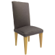 Dolls House Modern Grey Fabric Side Chair Miniature Dining Room Furniture 1:12