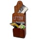 Dolls House Wooden Wall Letter Mail Holder Miniature Kitchen Hall Accessory 1:12