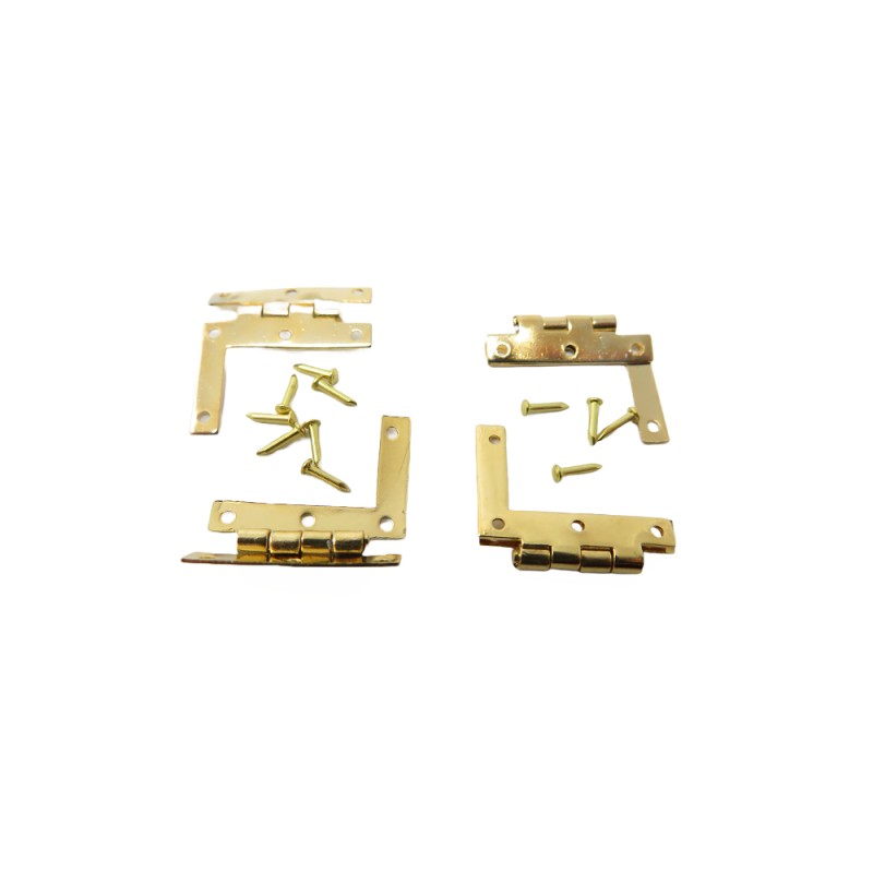 Dolls House 4 Brass HL Hinges Miniature 1:12 DIY Fixtures & Fittings Hardware