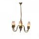 Dolls House 6 Arm Chandelier Frosted Hurricane Shades 12V Electric Lighting