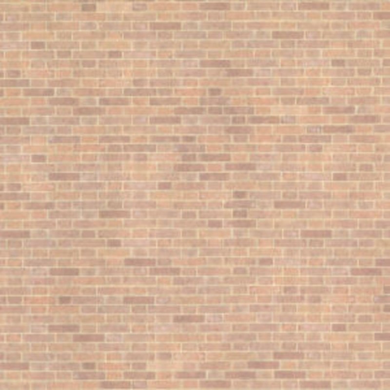 Dolls House Old Red Brick Paper Miniature 1:24 Exterior Wallpaper