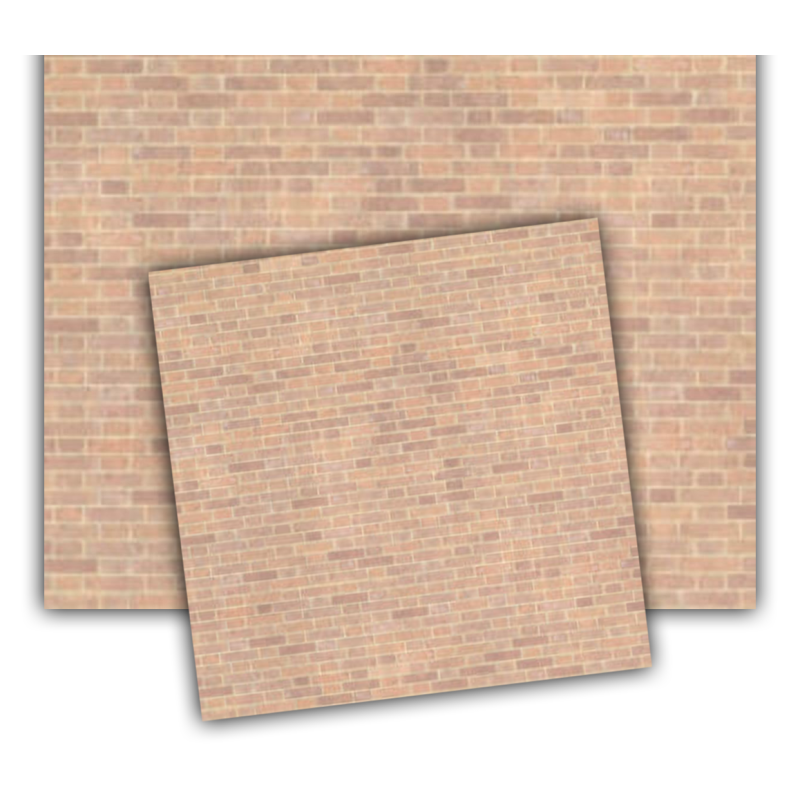 Dolls House Old Red Brick Paper Miniature 1:24 Exterior Wallpaper