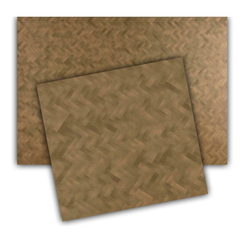 Dolls House Miniature Herringbone Parquet Wood Effect Paper Flooring