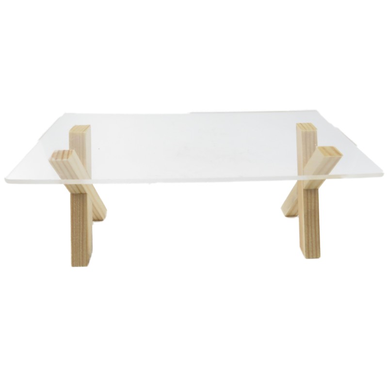 Dolls House Clear Rectangular Table Miniature Modern Dining Room Furniture Dolls House Clear Rectangular Table Miniature Modern Dining Room Furniture