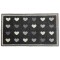 Dolls House Hearts Door Mat Grey & White Welcome Porch Rug 1:12 Printed Card