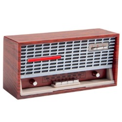 Dolls House Radio Dark Wood Finish 1950's Accessory 1:12 Scale Non-Working