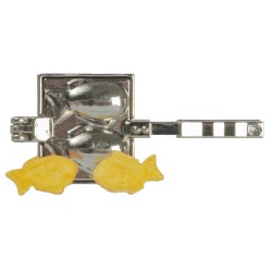 Dolls House Chrome Fish Poacher & Fish Miniature Kitchen Cafe Barbecue Accessory