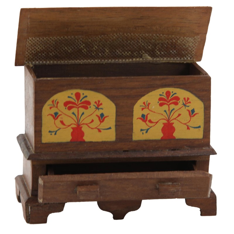 Dolls House Hand Painted Dower Blanket Coffers Cedar Chest Pioneer Furniture