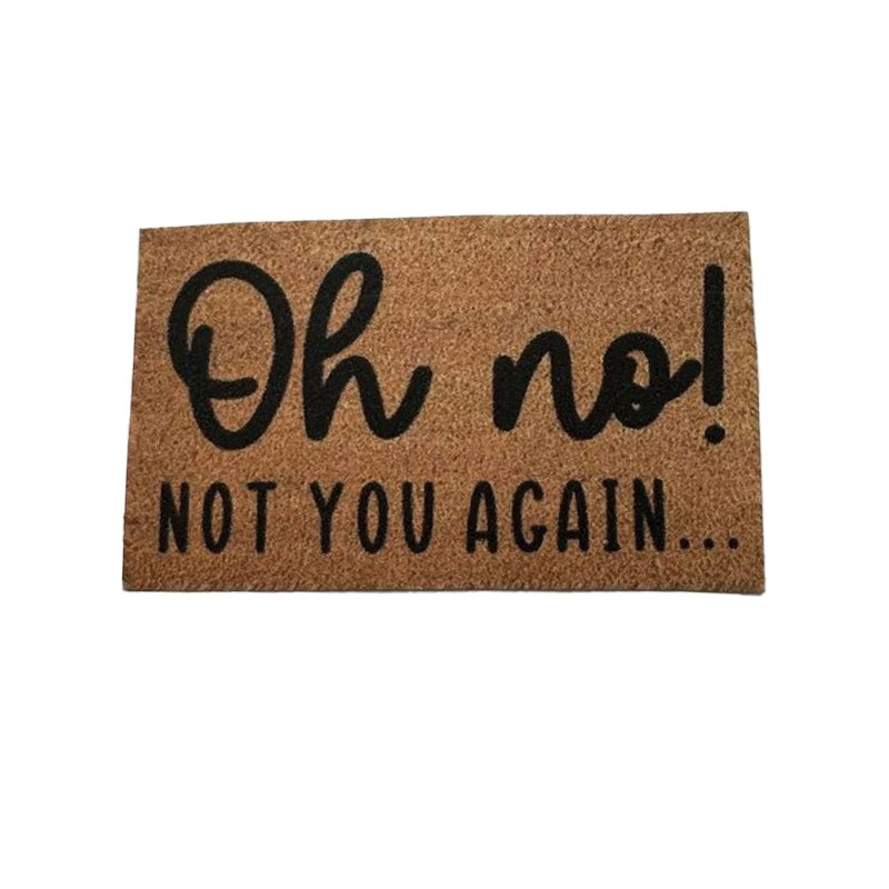 Dolls House Door Mat "Oh Not You Again" Porch Hall Step 1:12 Accessory Printed Card