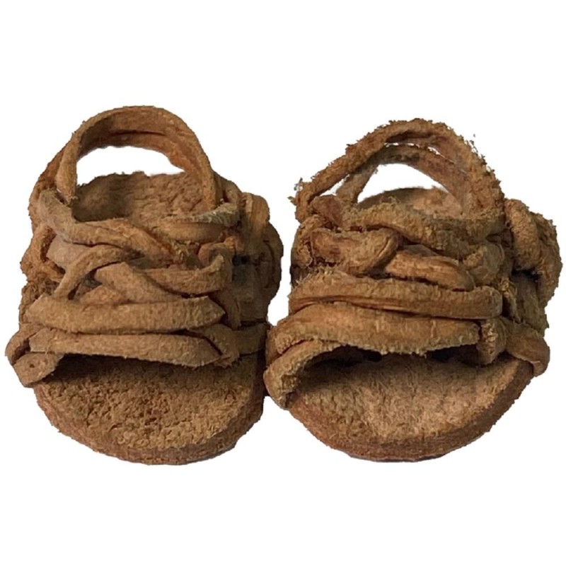 Dolls House Mexican Leather Huaraches Woven Sandals Shoes Farmer Accessory