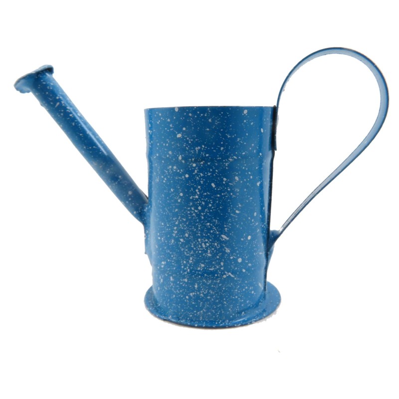Dolls House Blue Spotted Long Spout Watering Can Garden Outdoor Lawn Accessory Dolls House Blue Spotted Long Spout Watering Can Garden Outdoor Lawn Accessory
