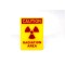 Dolls House Radiation Area Sign Caution Warning Yellow 1:12 Scale Accessory