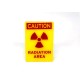 Dolls House Radiation Area Sign Caution Warning Yellow 1:12 Scale Accessory