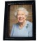 Dolls House Queen Elizabeth II Platinum Jubilee Portrait Picture 1:12 Black Frame