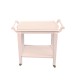 Dolls House Tea Trolley White Wood Drinks Cart Miniature Dining Room Furniture