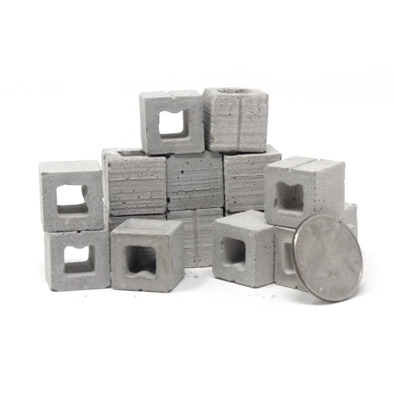 Dolls House Half Breeze Block Concrete Cinder Block Pk 15 Building Component