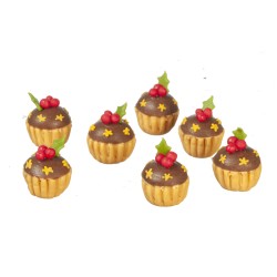 Dolls House Chocolate Cupcakes Christmas Holiday Cakes Shop Kitchen Accessory