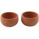 Dolls House 2 Round Drum Terracotta Plant Pot Planters Garden Outdoor Accessory