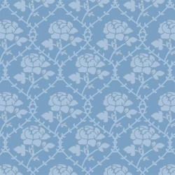 Dolls House Emporium Wallpaper Blue Rose Pattern Miniature Print 1:12 Scale