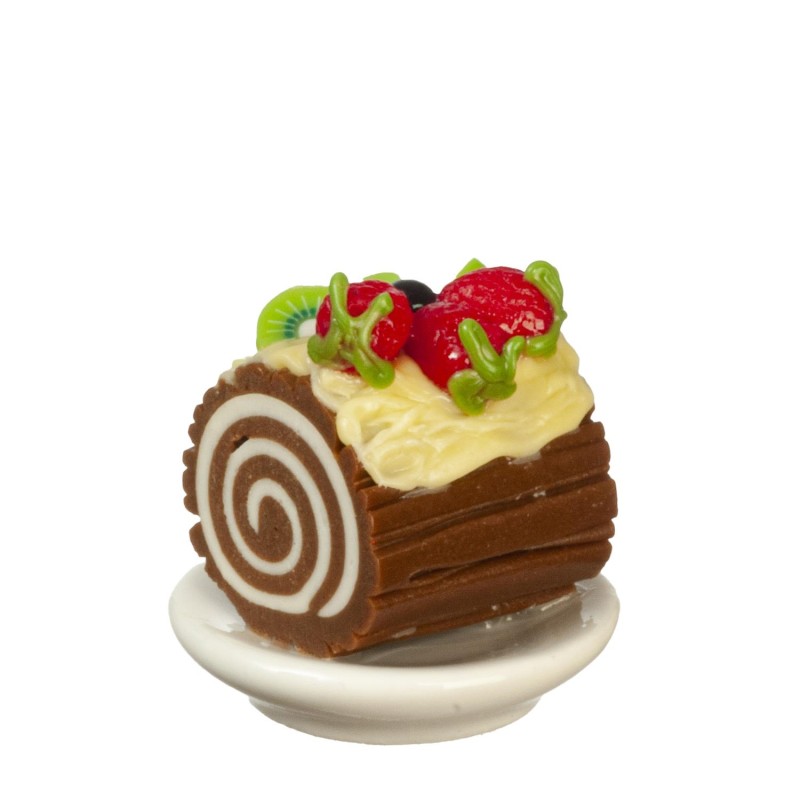 Dolls House Cake Swiss Roll Roulade Chocolate Dining Room High Tea Sweet Food