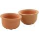 Dolls House Circular Drum Terracotta Plant Planter Pot Set Garden Accessory