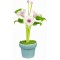 Dolls House Morning Glory Artificial Flower in Blue Plant Pot Ornament Accessory